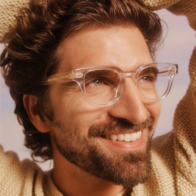 man wearing glasses